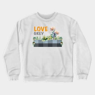 Love Flower Geometric Grey Colorful #25 Crewneck Sweatshirt